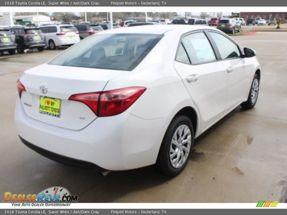 2018 Toyota Corolla LE Super White / Ash/Dark Gray Photo #8
