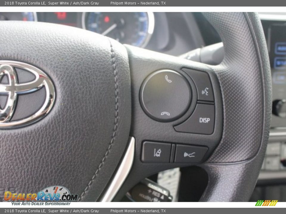2018 Toyota Corolla LE Super White / Ash/Dark Gray Photo #19