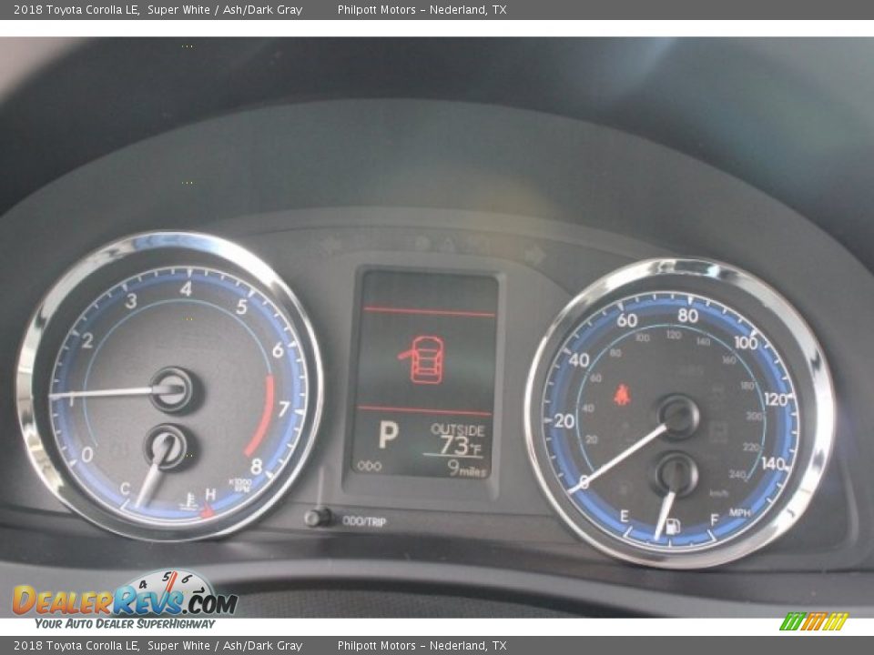 2018 Toyota Corolla LE Super White / Ash/Dark Gray Photo #20