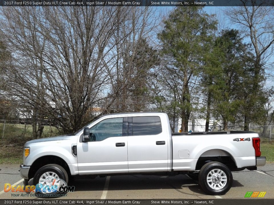 2017 Ford F250 Super Duty XLT Crew Cab 4x4 Ingot Silver / Medium Earth Gray Photo #1