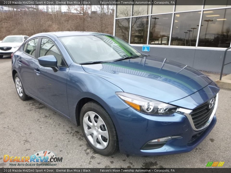 2018 Mazda MAZDA3 Sport 4 Door Eternal Blue Mica / Black Photo #3