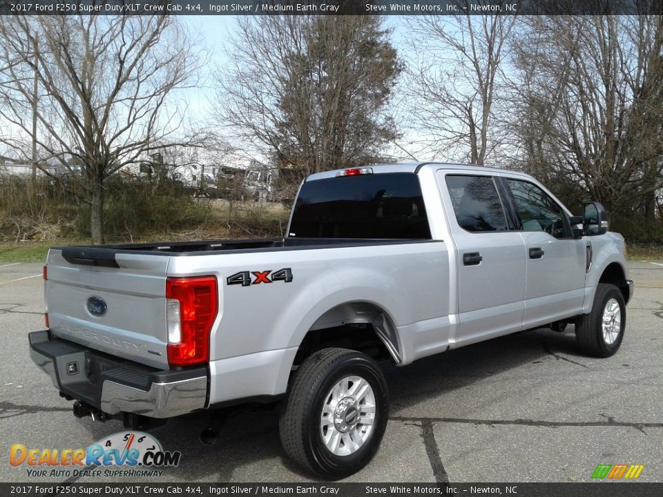 2017 Ford F250 Super Duty XLT Crew Cab 4x4 Ingot Silver / Medium Earth Gray Photo #6