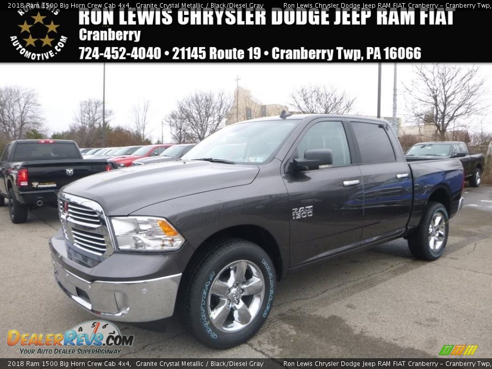 2018 Ram 1500 Big Horn Crew Cab 4x4 Granite Crystal Metallic / Black/Diesel Gray Photo #1