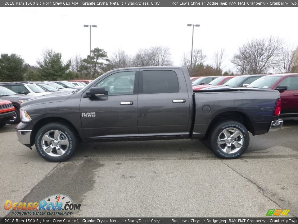 2018 Ram 1500 Big Horn Crew Cab 4x4 Granite Crystal Metallic / Black/Diesel Gray Photo #2