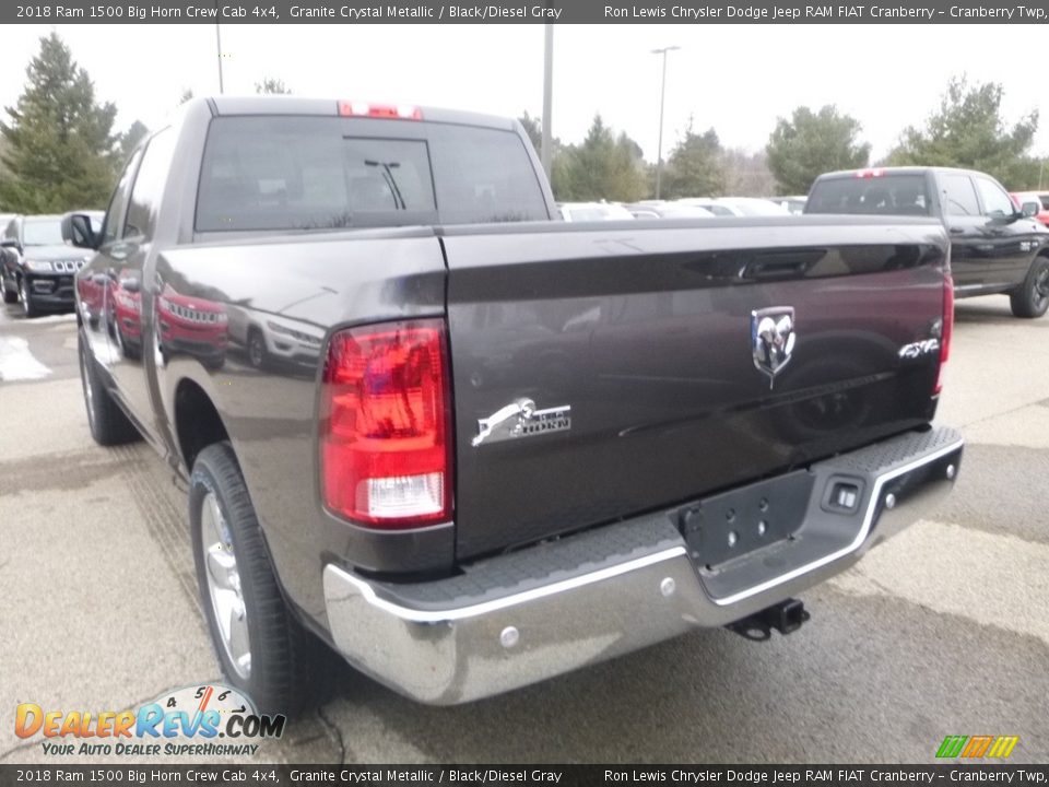 2018 Ram 1500 Big Horn Crew Cab 4x4 Granite Crystal Metallic / Black/Diesel Gray Photo #3
