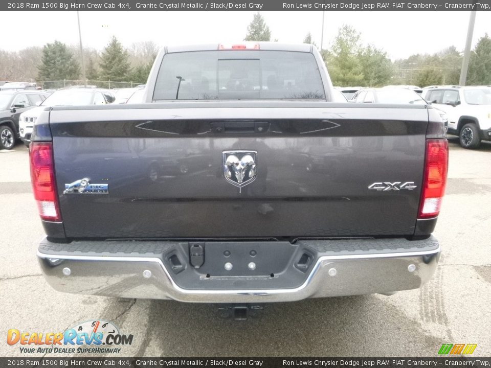 2018 Ram 1500 Big Horn Crew Cab 4x4 Granite Crystal Metallic / Black/Diesel Gray Photo #4