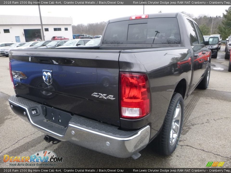 2018 Ram 1500 Big Horn Crew Cab 4x4 Granite Crystal Metallic / Black/Diesel Gray Photo #5