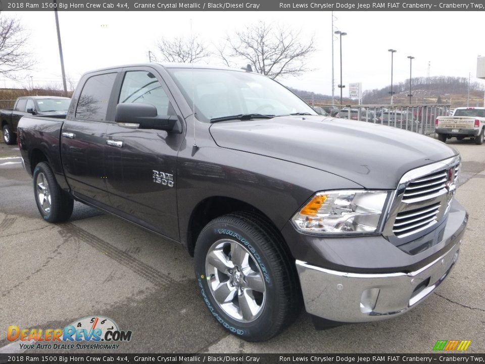 2018 Ram 1500 Big Horn Crew Cab 4x4 Granite Crystal Metallic / Black/Diesel Gray Photo #7