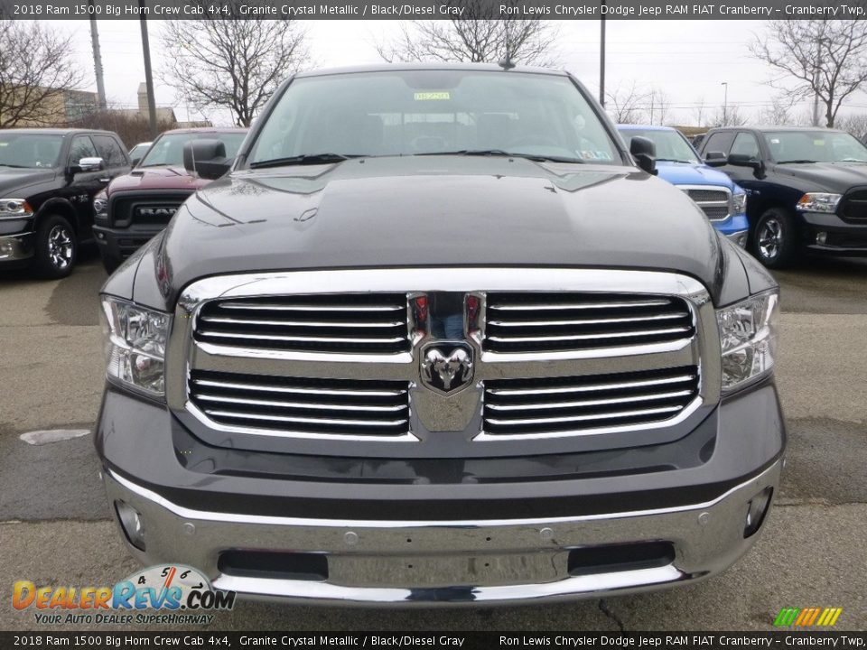 2018 Ram 1500 Big Horn Crew Cab 4x4 Granite Crystal Metallic / Black/Diesel Gray Photo #8