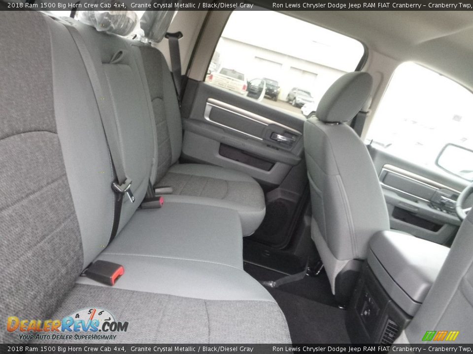 2018 Ram 1500 Big Horn Crew Cab 4x4 Granite Crystal Metallic / Black/Diesel Gray Photo #13