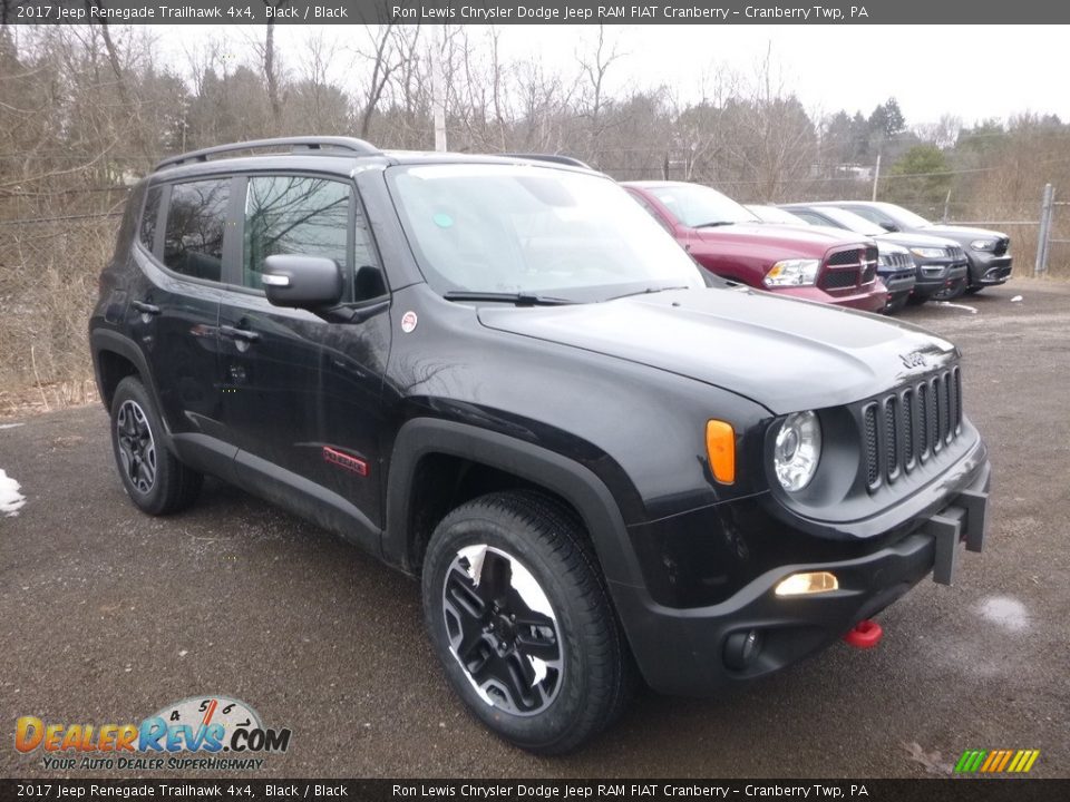 2017 Jeep Renegade Trailhawk 4x4 Black / Black Photo #7