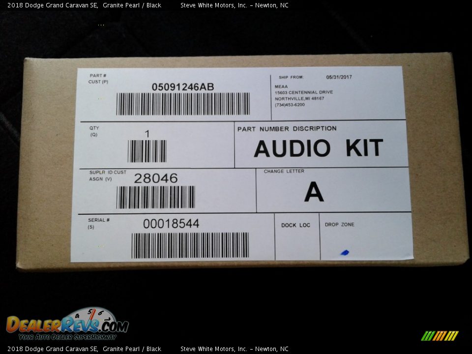 2018 Dodge Grand Caravan SE Granite Pearl / Black Photo #33