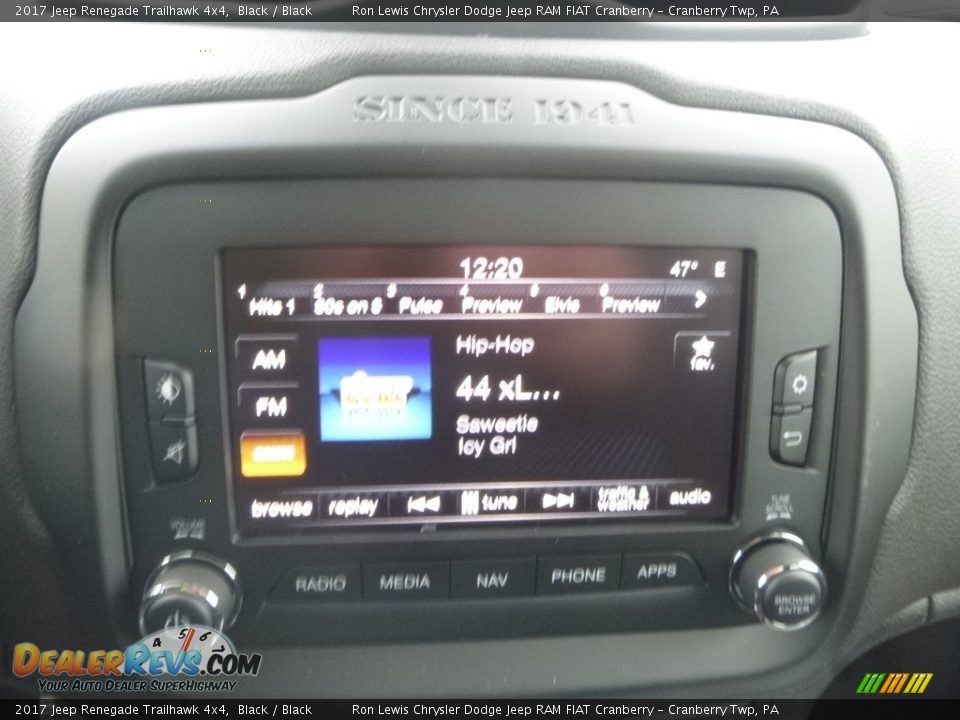 2017 Jeep Renegade Trailhawk 4x4 Black / Black Photo #18