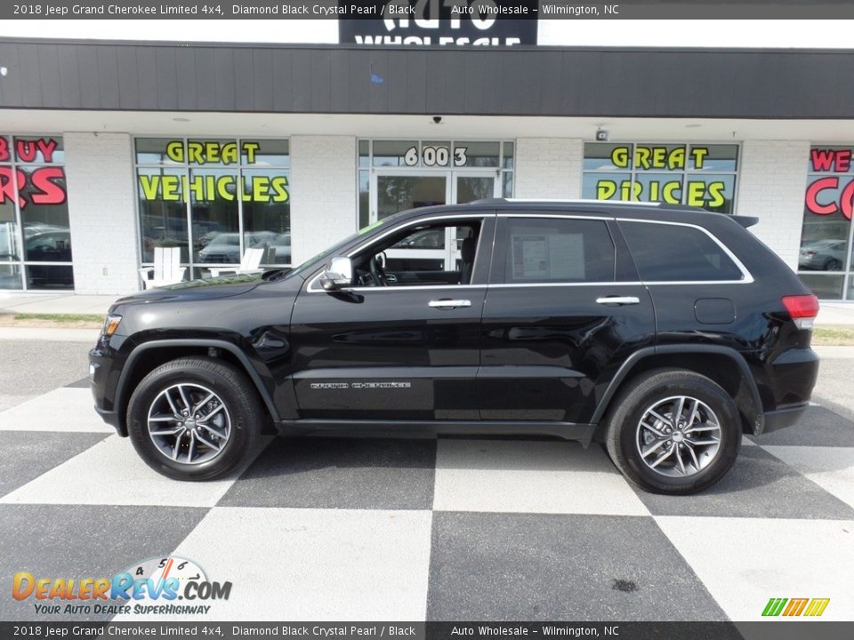 2018 Jeep Grand Cherokee Limited 4x4 Diamond Black Crystal Pearl / Black Photo #1