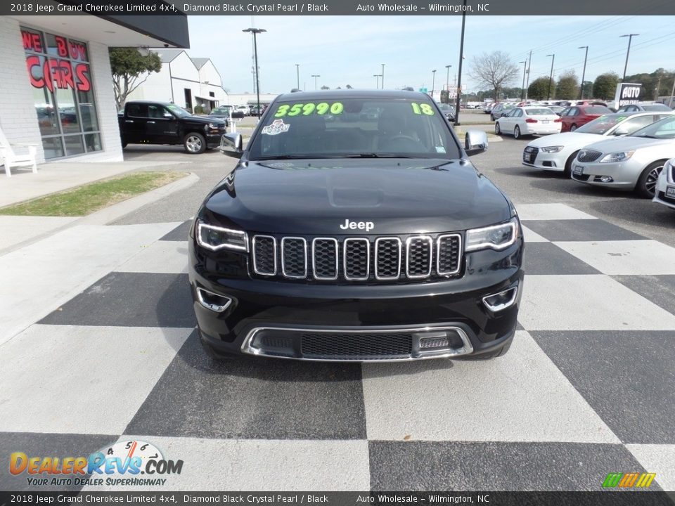 2018 Jeep Grand Cherokee Limited 4x4 Diamond Black Crystal Pearl / Black Photo #2