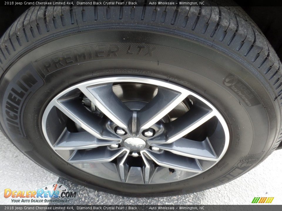 2018 Jeep Grand Cherokee Limited 4x4 Diamond Black Crystal Pearl / Black Photo #7