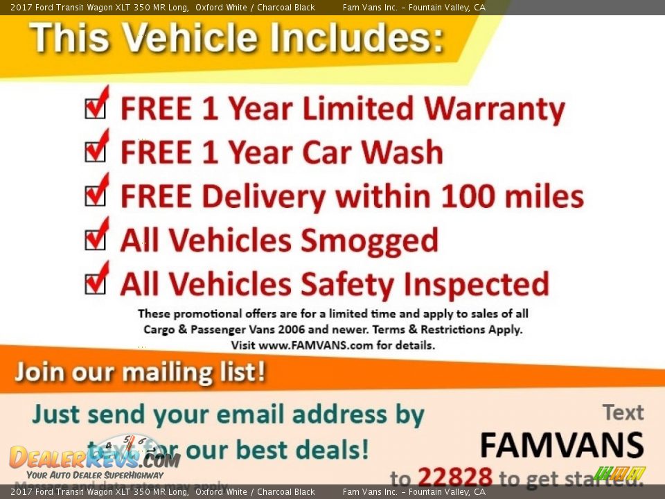 Dealer Info of 2017 Ford Transit Wagon XLT 350 MR Long Photo #2