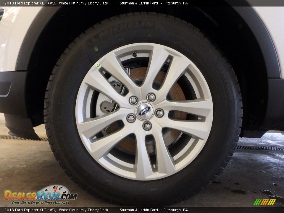 2018 Ford Explorer XLT 4WD White Platinum / Ebony Black Photo #5