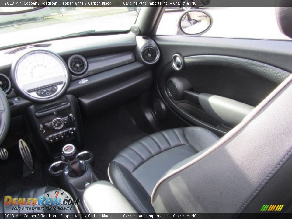 2013 Mini Cooper S Roadster Pepper White / Carbon Black Photo #16