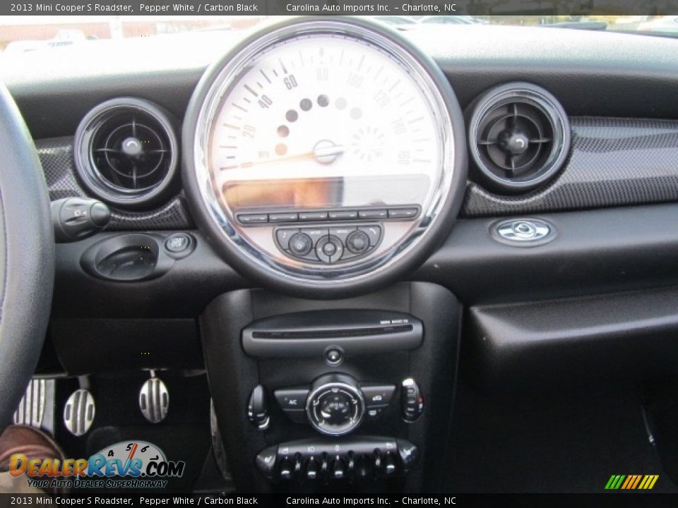 2013 Mini Cooper S Roadster Pepper White / Carbon Black Photo #17