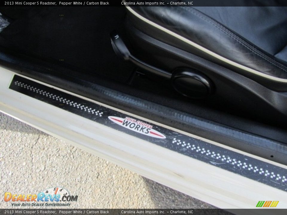 2013 Mini Cooper S Roadster Pepper White / Carbon Black Photo #22