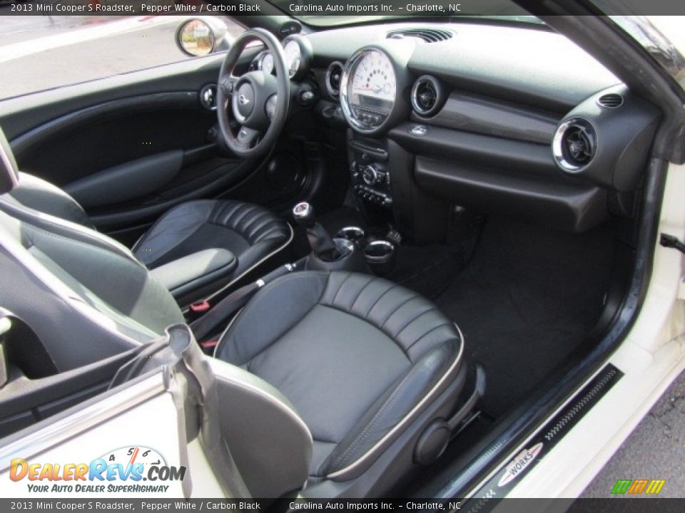 2013 Mini Cooper S Roadster Pepper White / Carbon Black Photo #24