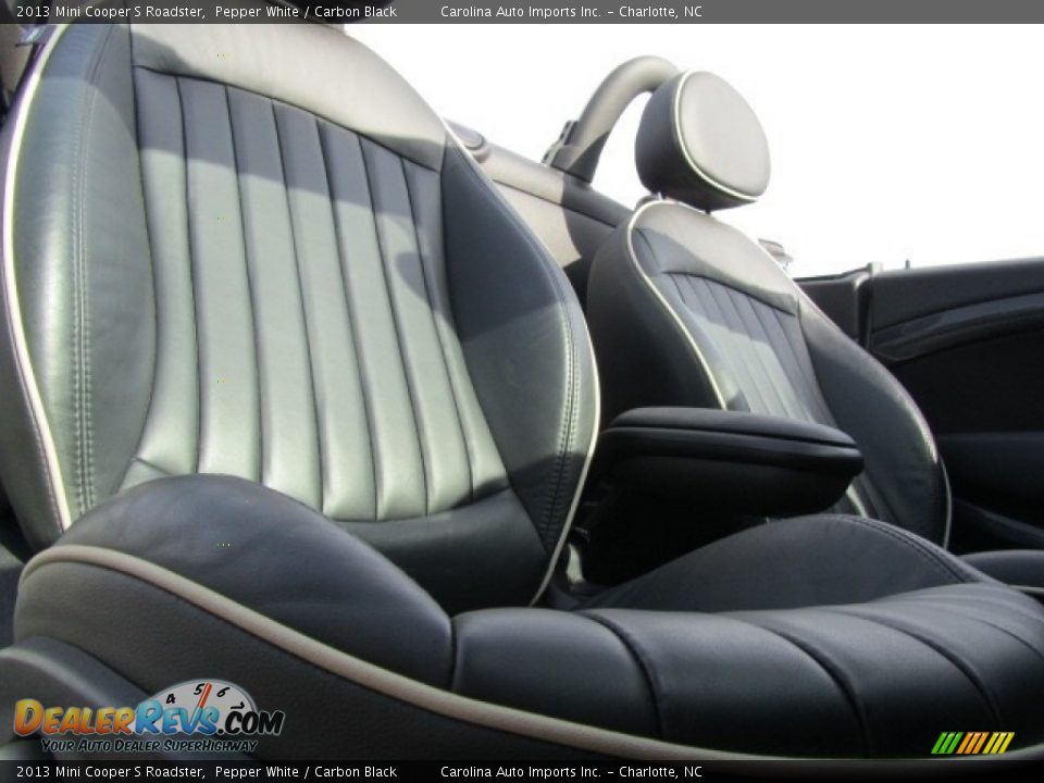 2013 Mini Cooper S Roadster Pepper White / Carbon Black Photo #25