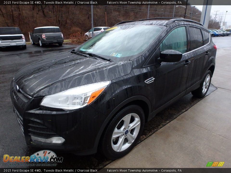 2015 Ford Escape SE 4WD Tuxedo Black Metallic / Charcoal Black Photo #7