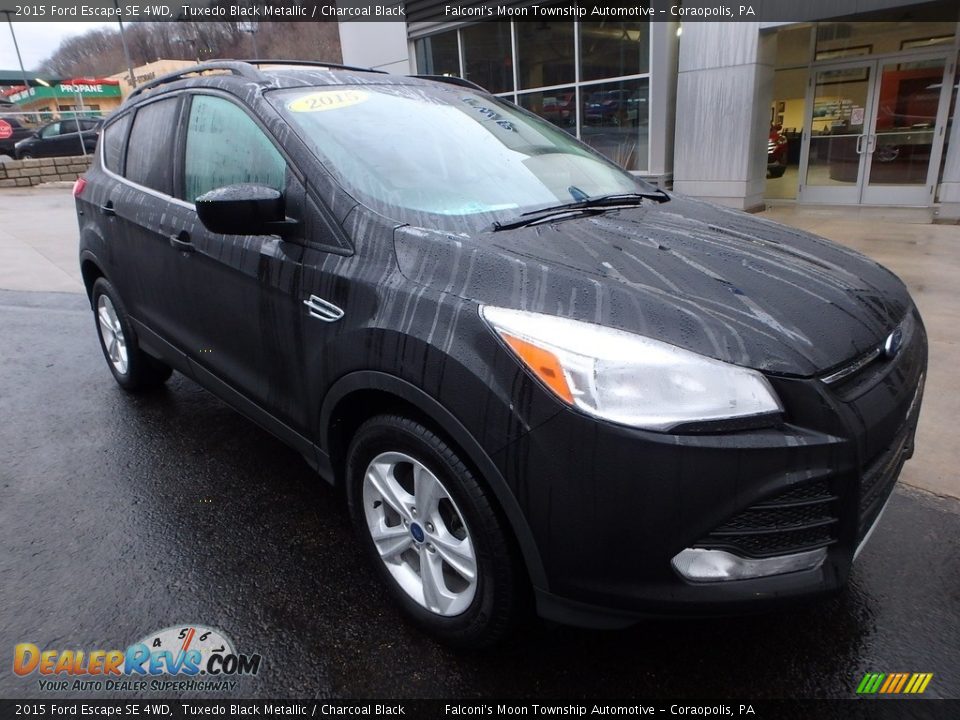 2015 Ford Escape SE 4WD Tuxedo Black Metallic / Charcoal Black Photo #9