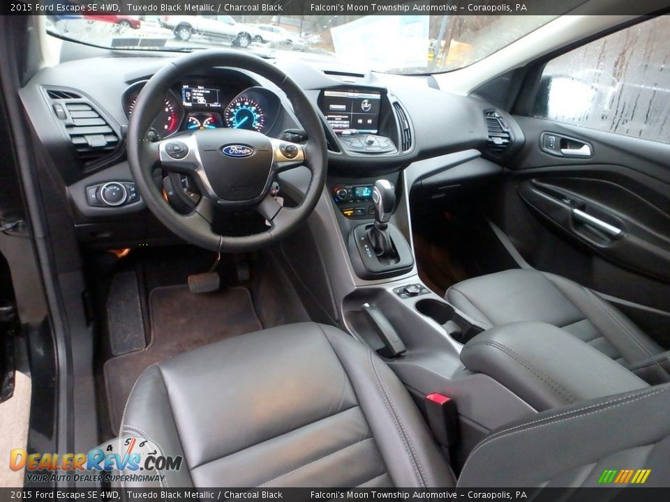 2015 Ford Escape SE 4WD Tuxedo Black Metallic / Charcoal Black Photo #17