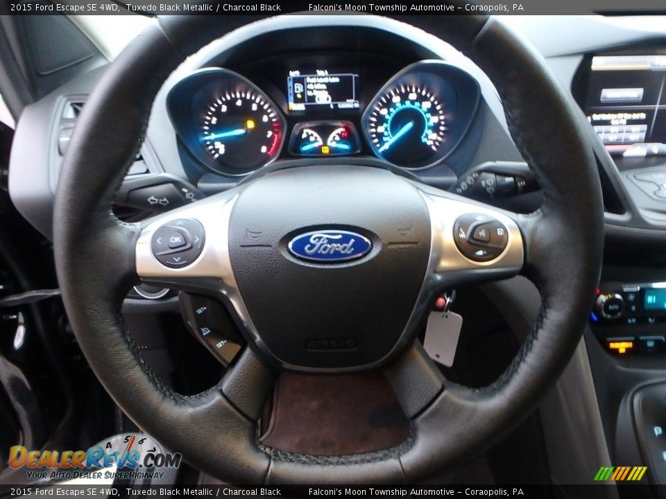 2015 Ford Escape SE 4WD Tuxedo Black Metallic / Charcoal Black Photo #21