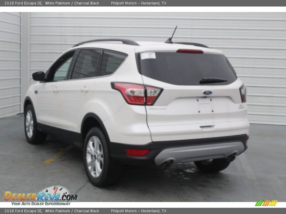 2018 Ford Escape SE White Platinum / Charcoal Black Photo #6