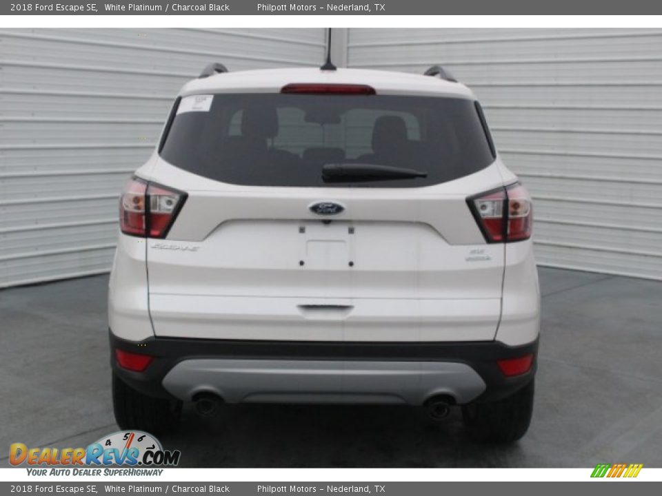 2018 Ford Escape SE White Platinum / Charcoal Black Photo #7