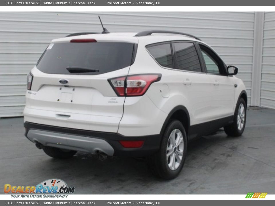 2018 Ford Escape SE White Platinum / Charcoal Black Photo #8