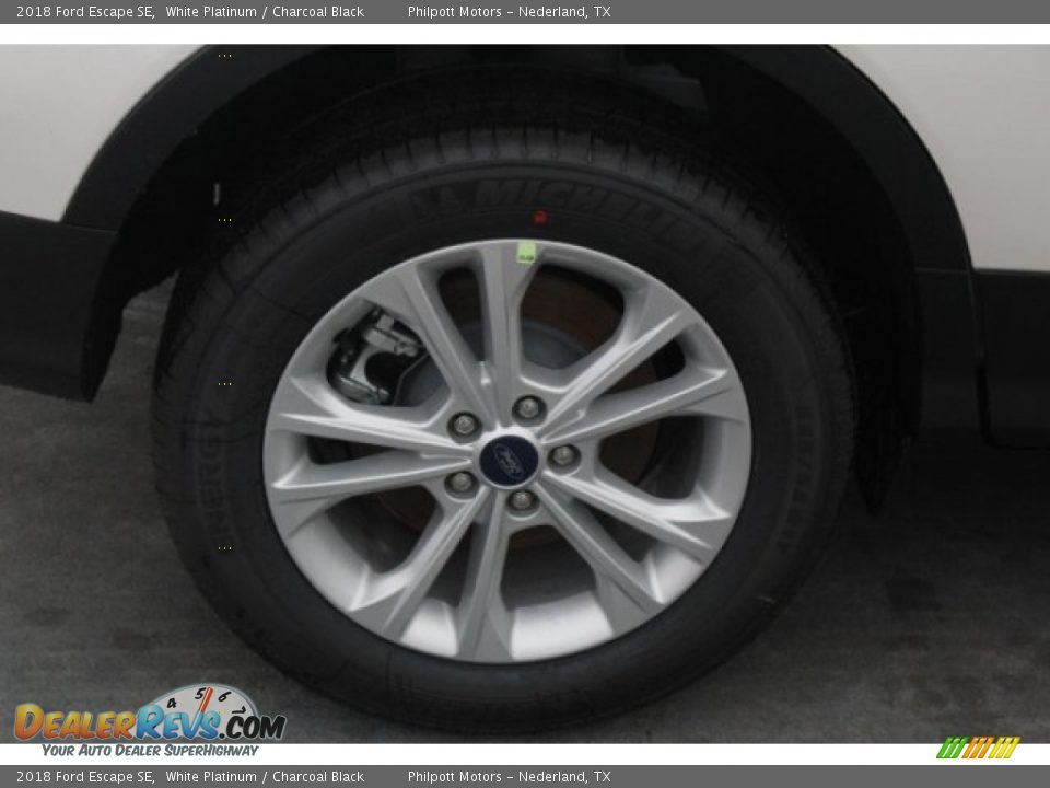 2018 Ford Escape SE White Platinum / Charcoal Black Photo #9