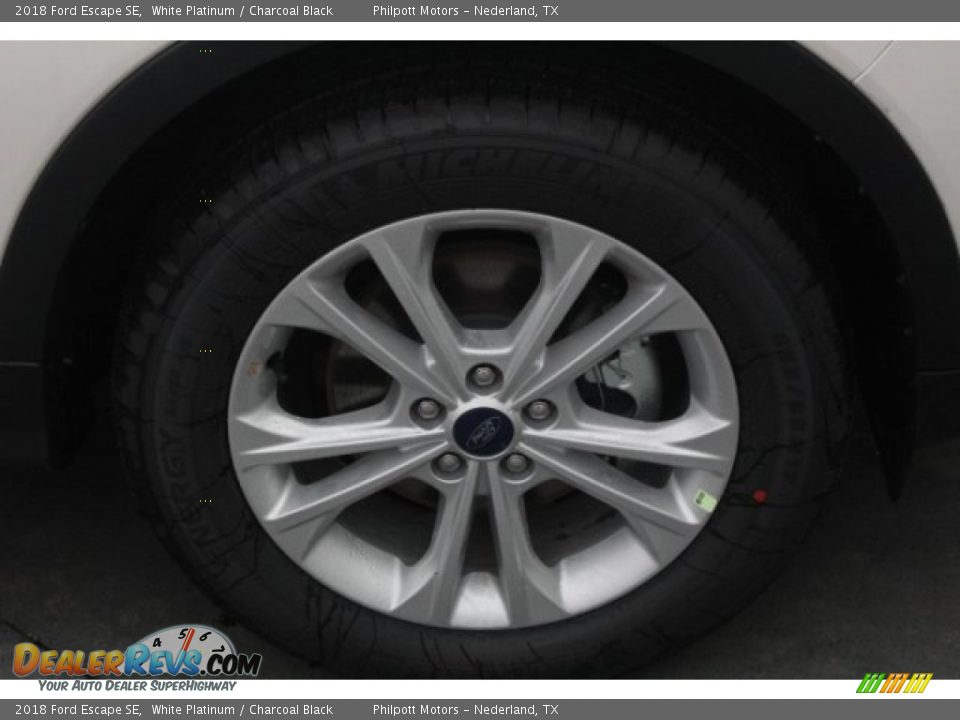 2018 Ford Escape SE White Platinum / Charcoal Black Photo #10