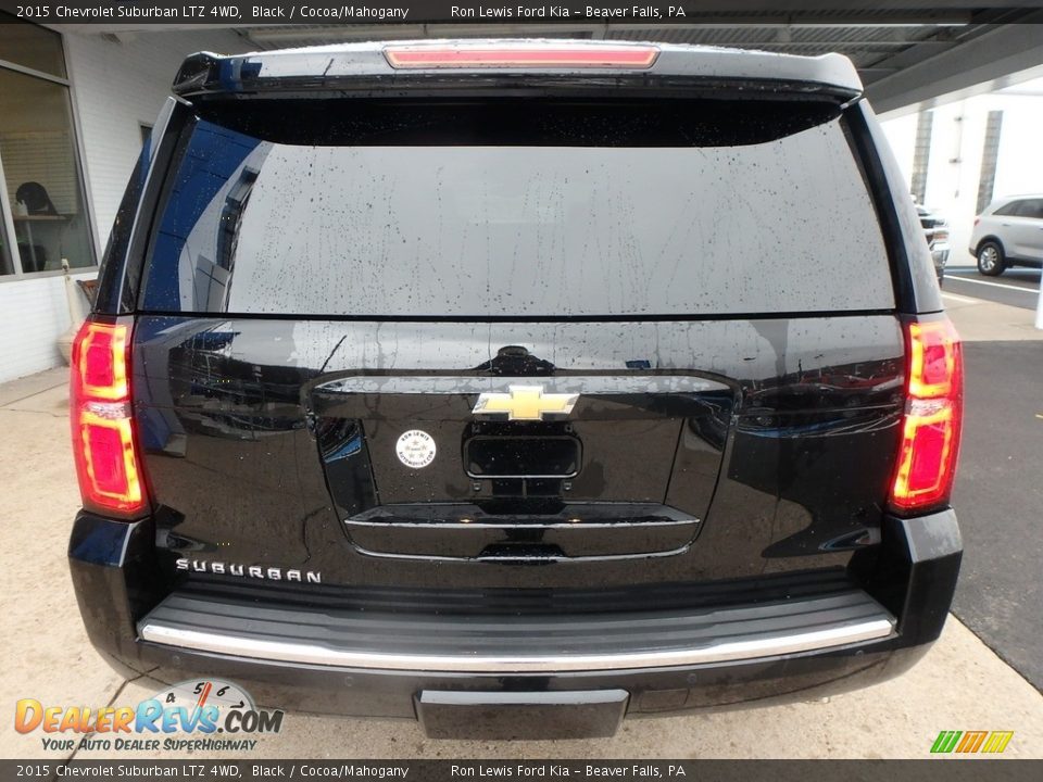 2015 Chevrolet Suburban LTZ 4WD Black / Cocoa/Mahogany Photo #4