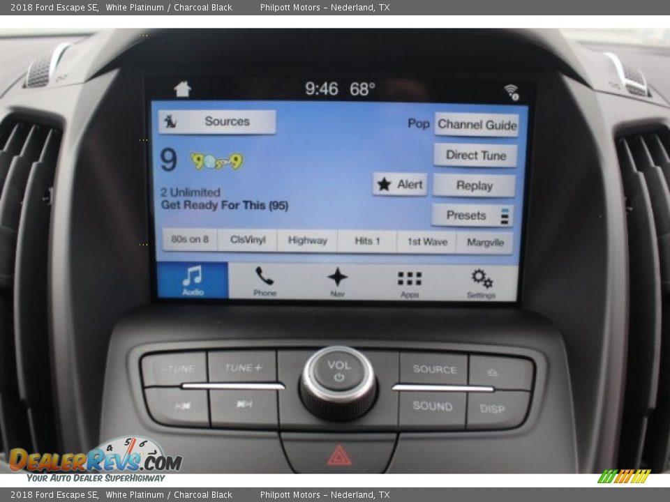 2018 Ford Escape SE White Platinum / Charcoal Black Photo #17