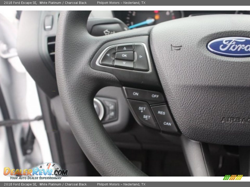 2018 Ford Escape SE White Platinum / Charcoal Black Photo #18