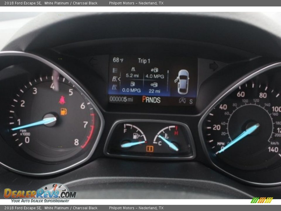 2018 Ford Escape SE White Platinum / Charcoal Black Photo #20
