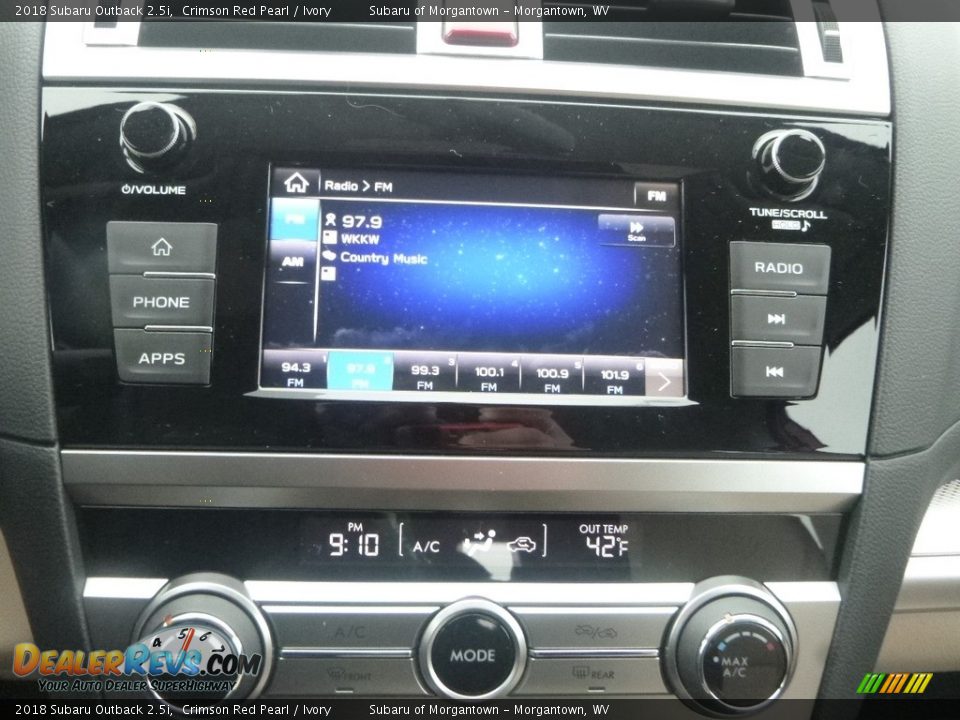 2018 Subaru Outback 2.5i Crimson Red Pearl / Ivory Photo #17
