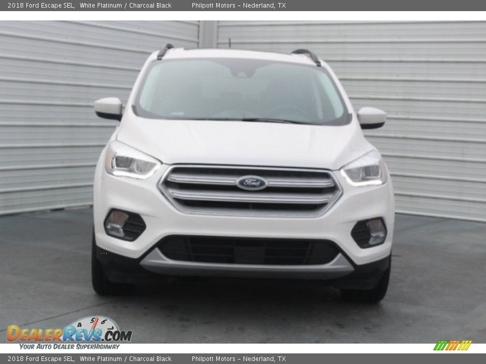 2018 Ford Escape SEL White Platinum / Charcoal Black Photo #2