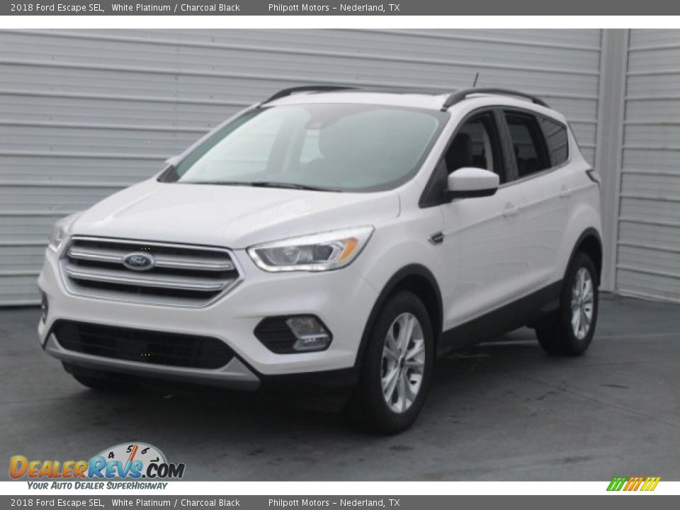2018 Ford Escape SEL White Platinum / Charcoal Black Photo #3