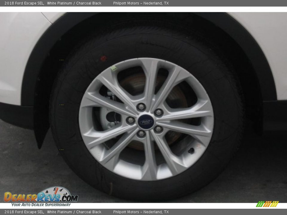 2018 Ford Escape SEL White Platinum / Charcoal Black Photo #4