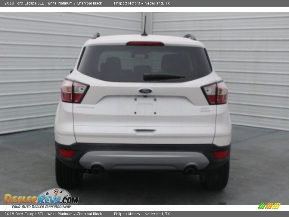2018 Ford Escape SEL White Platinum / Charcoal Black Photo #7