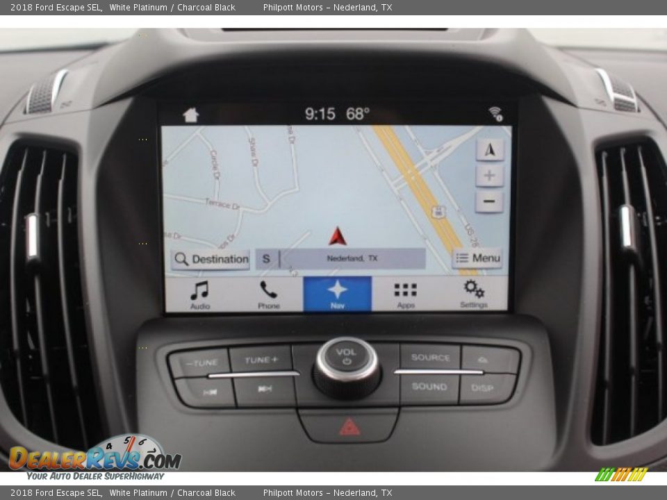 2018 Ford Escape SEL White Platinum / Charcoal Black Photo #16