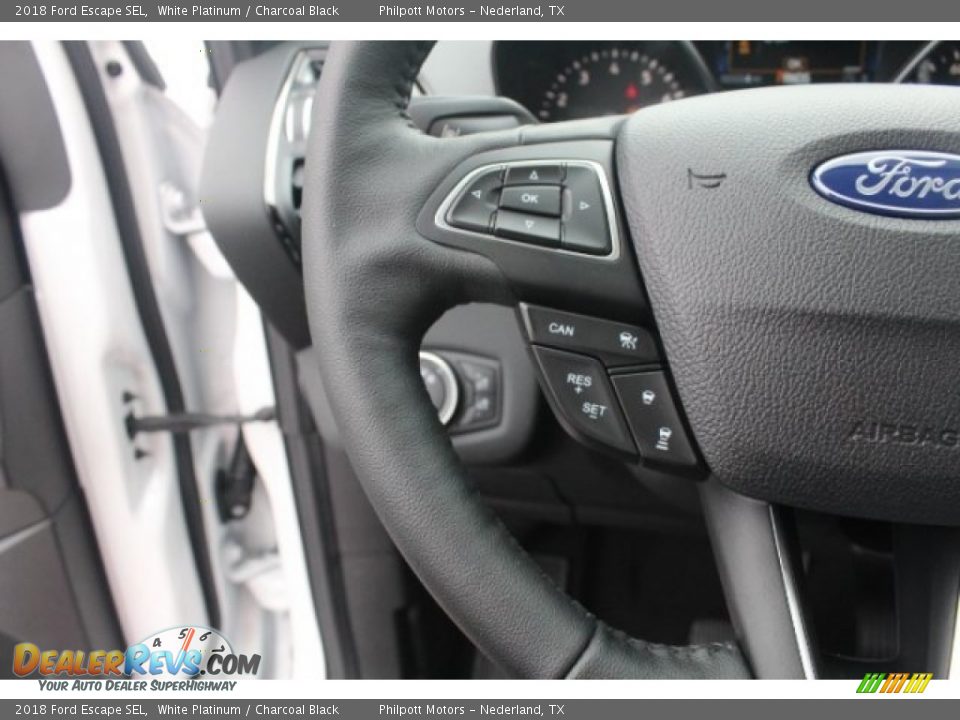 2018 Ford Escape SEL White Platinum / Charcoal Black Photo #18