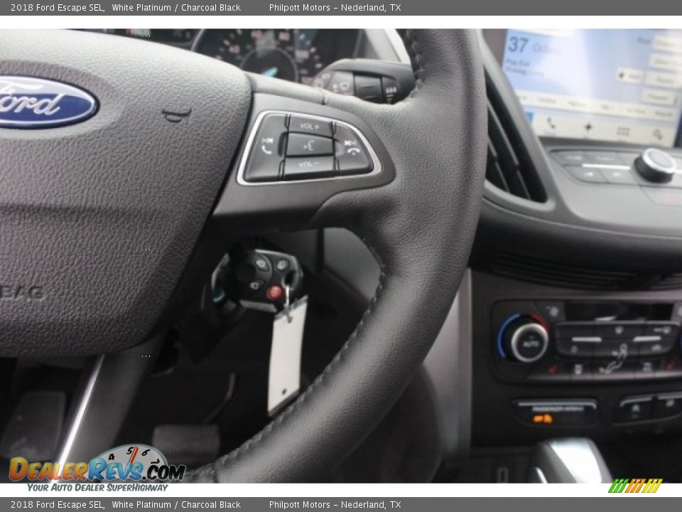 2018 Ford Escape SEL White Platinum / Charcoal Black Photo #19
