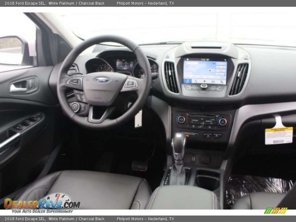 2018 Ford Escape SEL White Platinum / Charcoal Black Photo #24