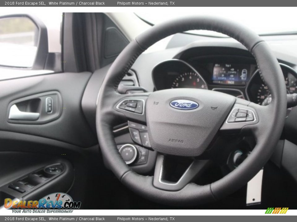 2018 Ford Escape SEL White Platinum / Charcoal Black Photo #25